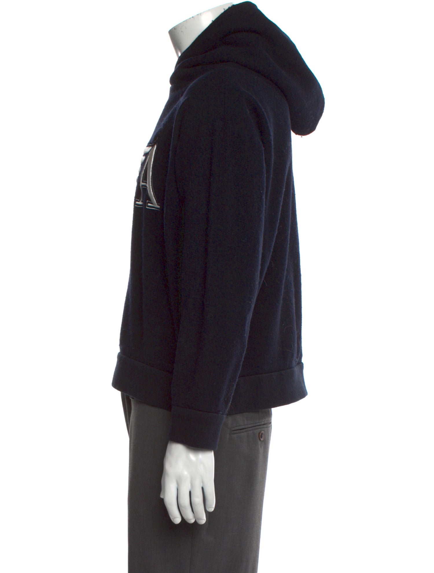 Emporio Armani Virgin Wool Graphic Print Hoodie