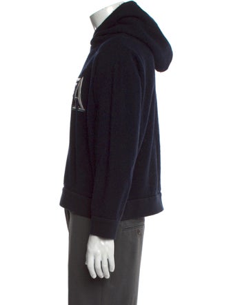 Emporio Armani Virgin Wool Graphic Print Hoodie