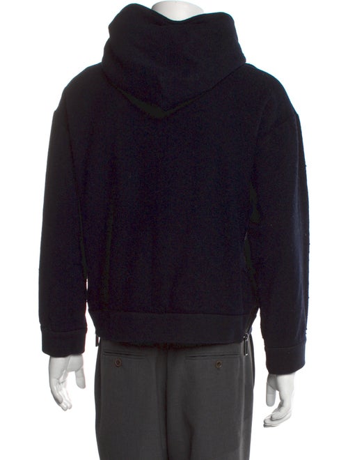 Emporio Armani Virgin Wool Graphic Print Hoodie