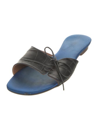 Emporio Armani Leather Slides