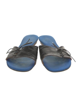 Emporio Armani Leather Slides