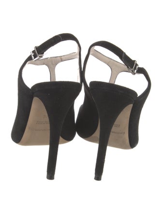 Emporio Armani Suede T-Strap Sandals