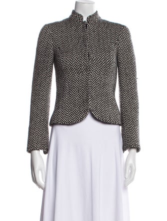 Emporio Armani Virgin Wool Printed Evening Jacket