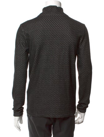 Emporio Armani Mock Neck Long Sleeve Polo Sweater