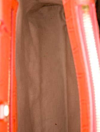 Emporio Armani Embossed Leather Top Handle Bag