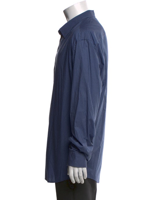 Emporio Armani Polka Dot Print Long Sleeve Dress Shirt