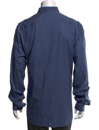 Emporio Armani Polka Dot Print Long Sleeve Dress Shirt