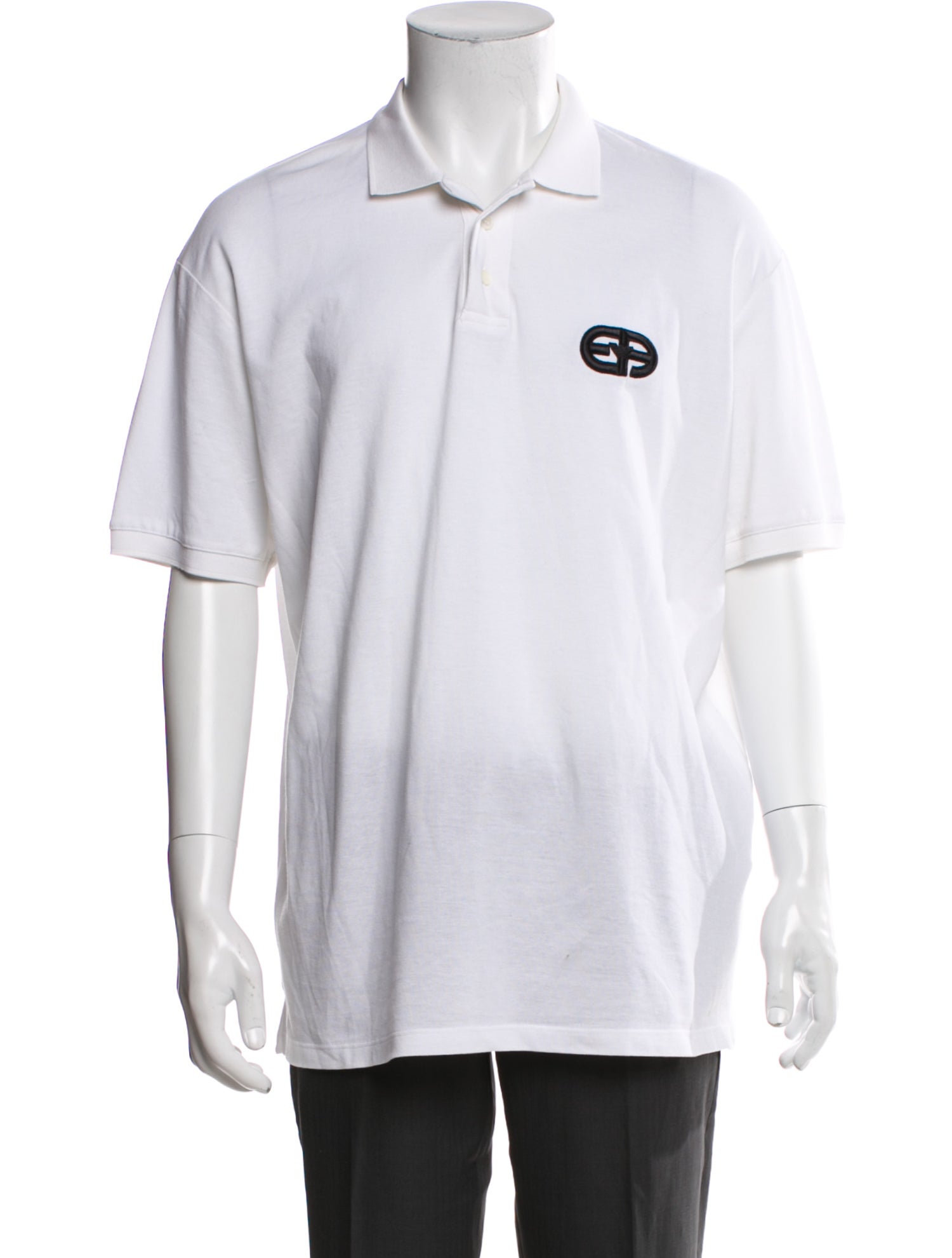 Emporio Armani Graphic Print Crew Neck Polo Shirt