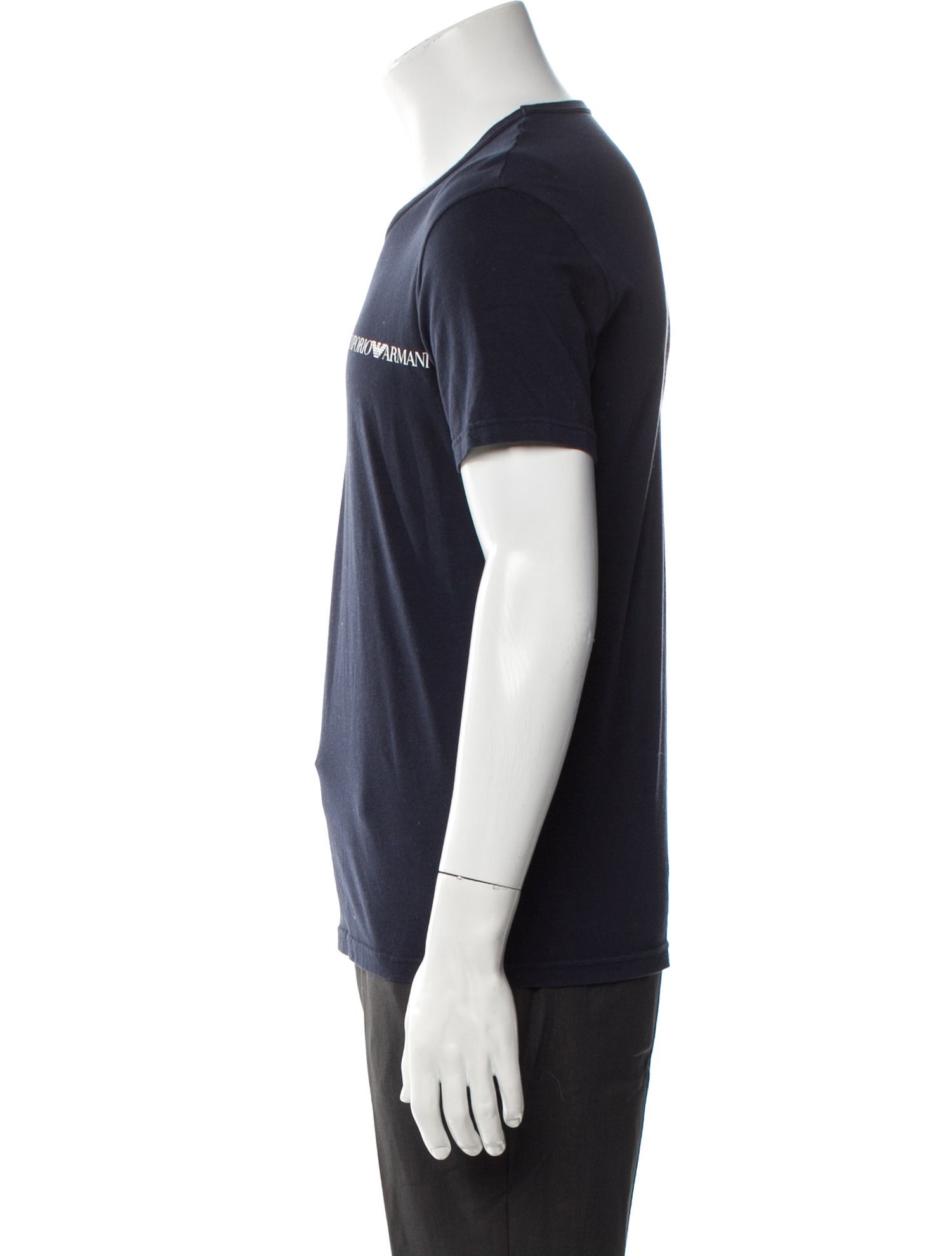 Emporio Armani Graphic Print Embroidered Accent Pajama Top