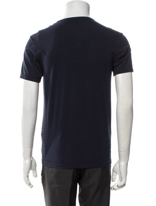 Emporio Armani Graphic Print Embroidered Accent Pajama Top