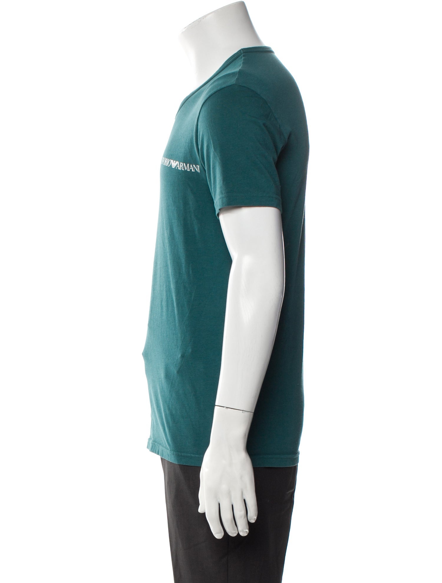 Emporio Armani Graphic Print Embroidered Accent Pajama Top