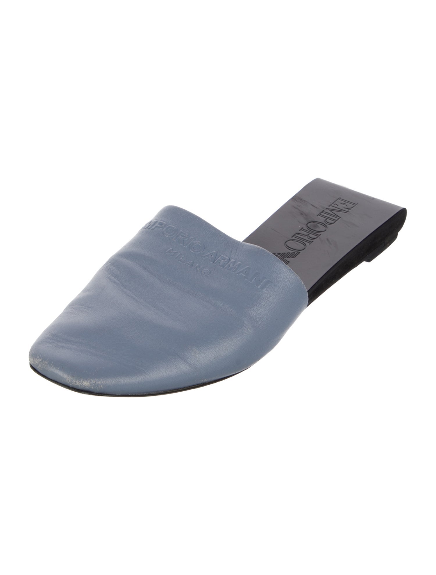 Emporio Armani Leather Mules