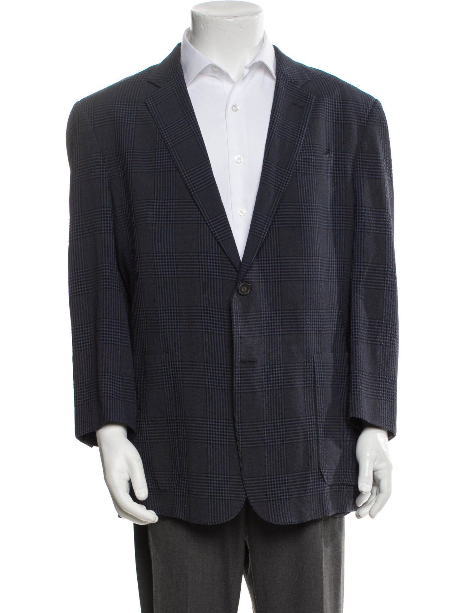 Emporio Armani Plaid Print Blazer