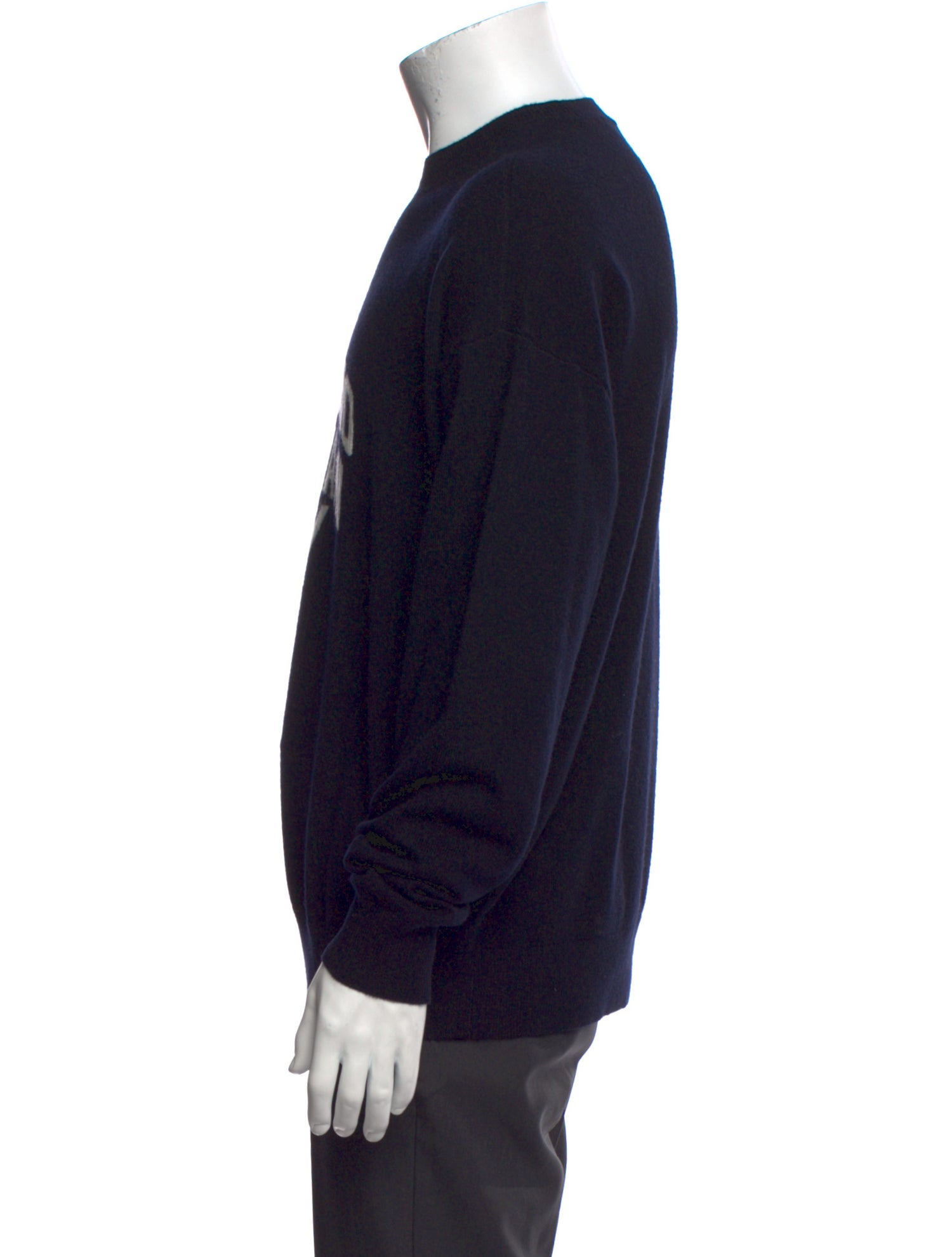 Emporio Armani Virgin Wool Graphic Print Pullover