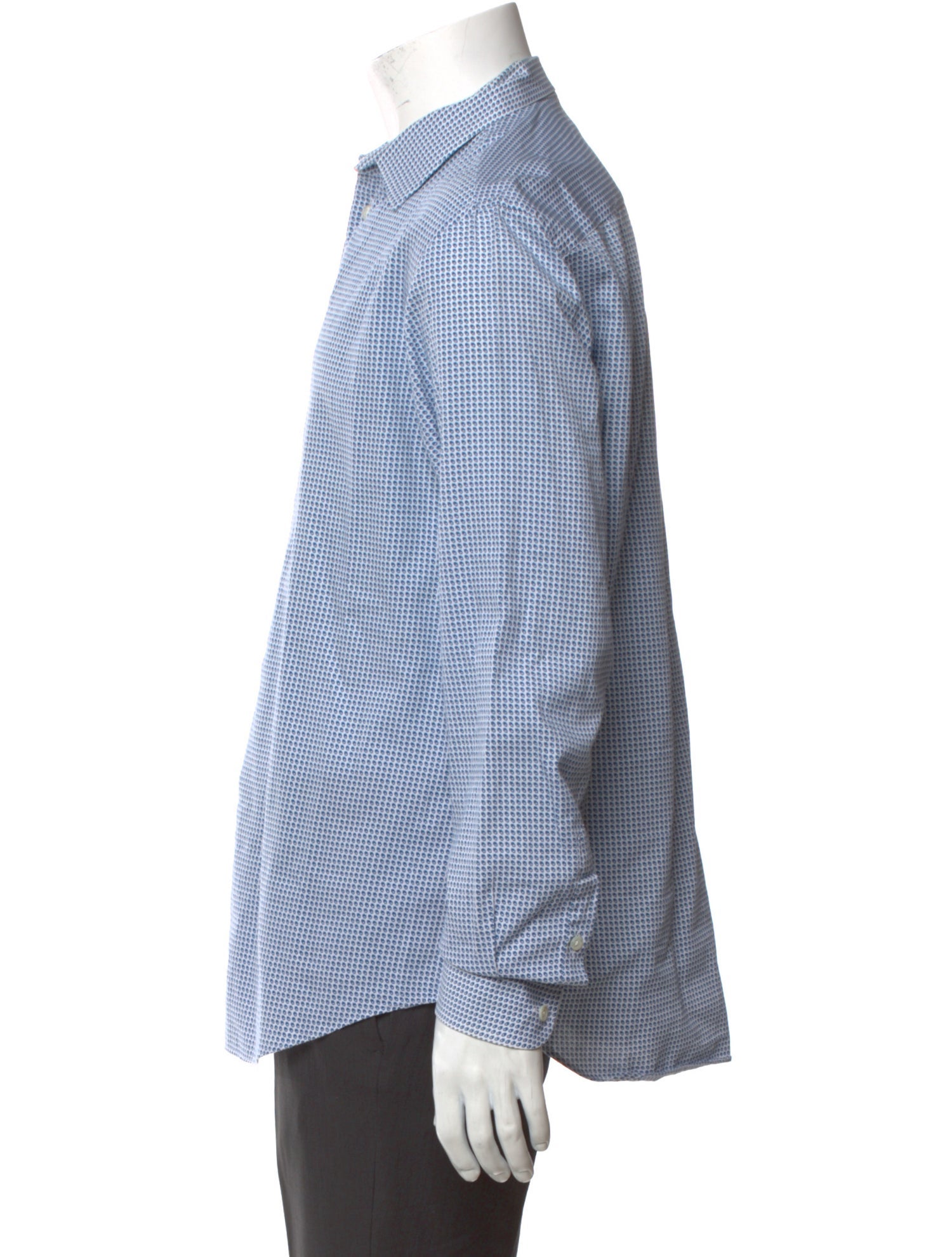 Emporio Armani Polka Dot Print Long Sleeve Dress Shirt