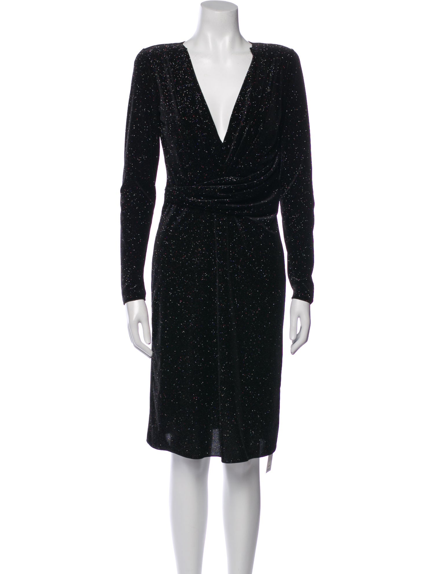 Emporio Armani V-Neck Knee-Length Dress w/ Tags