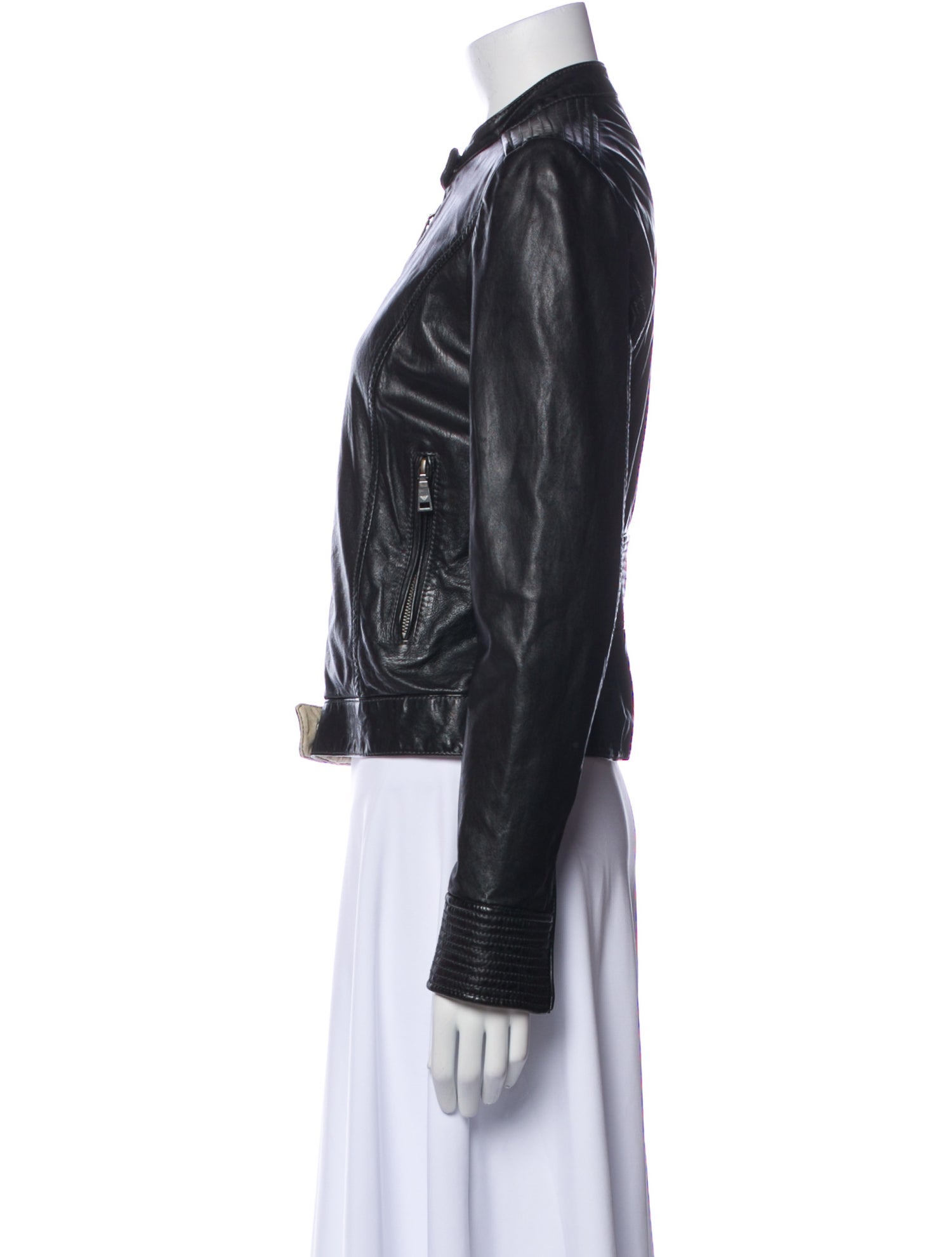 Emporio Armani Lamb Leather Biker Jacket