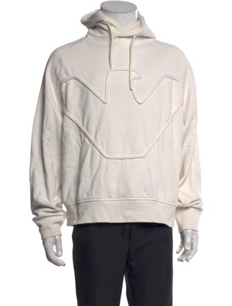 Emporio Armani Graphic Print Mock Neck Hoodie
