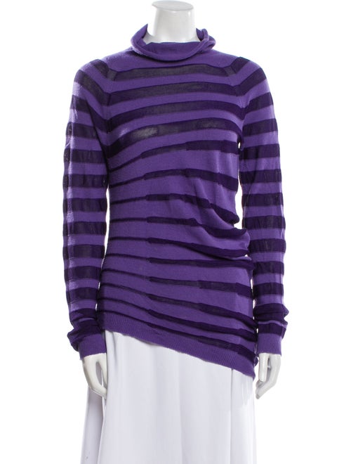 Emporio Armani Striped Turtleneck Sweater