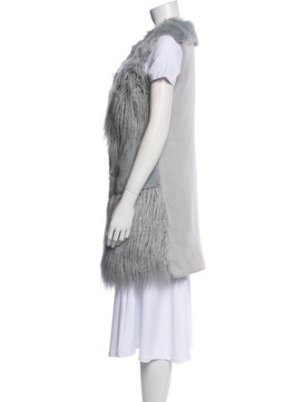 Emporio Armani Faux Fur Printed Coat