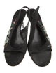 Emporio Armani Suede Beaded Accents Slingback Sandals
