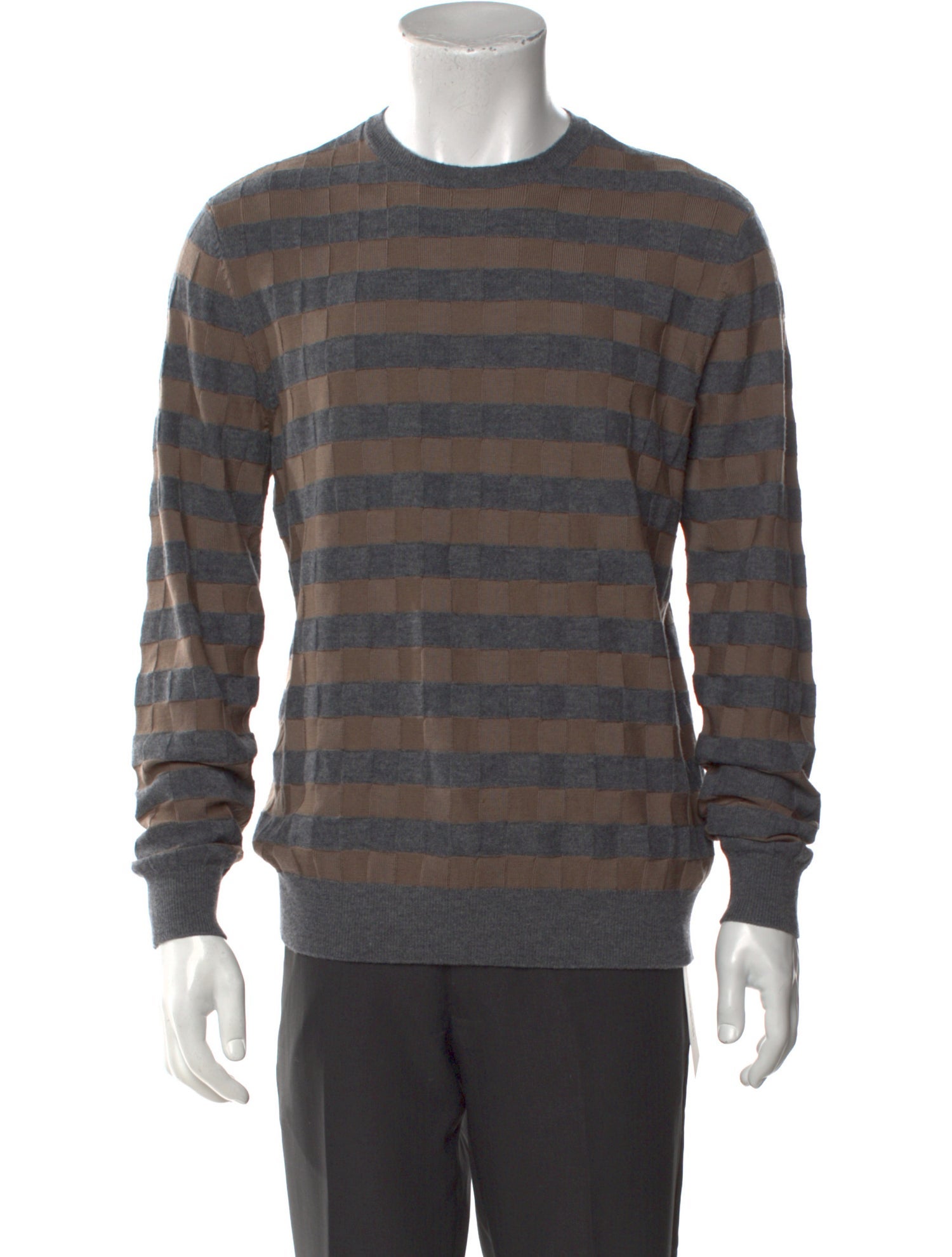 Emporio Armani Virgin Wool Striped Pullover