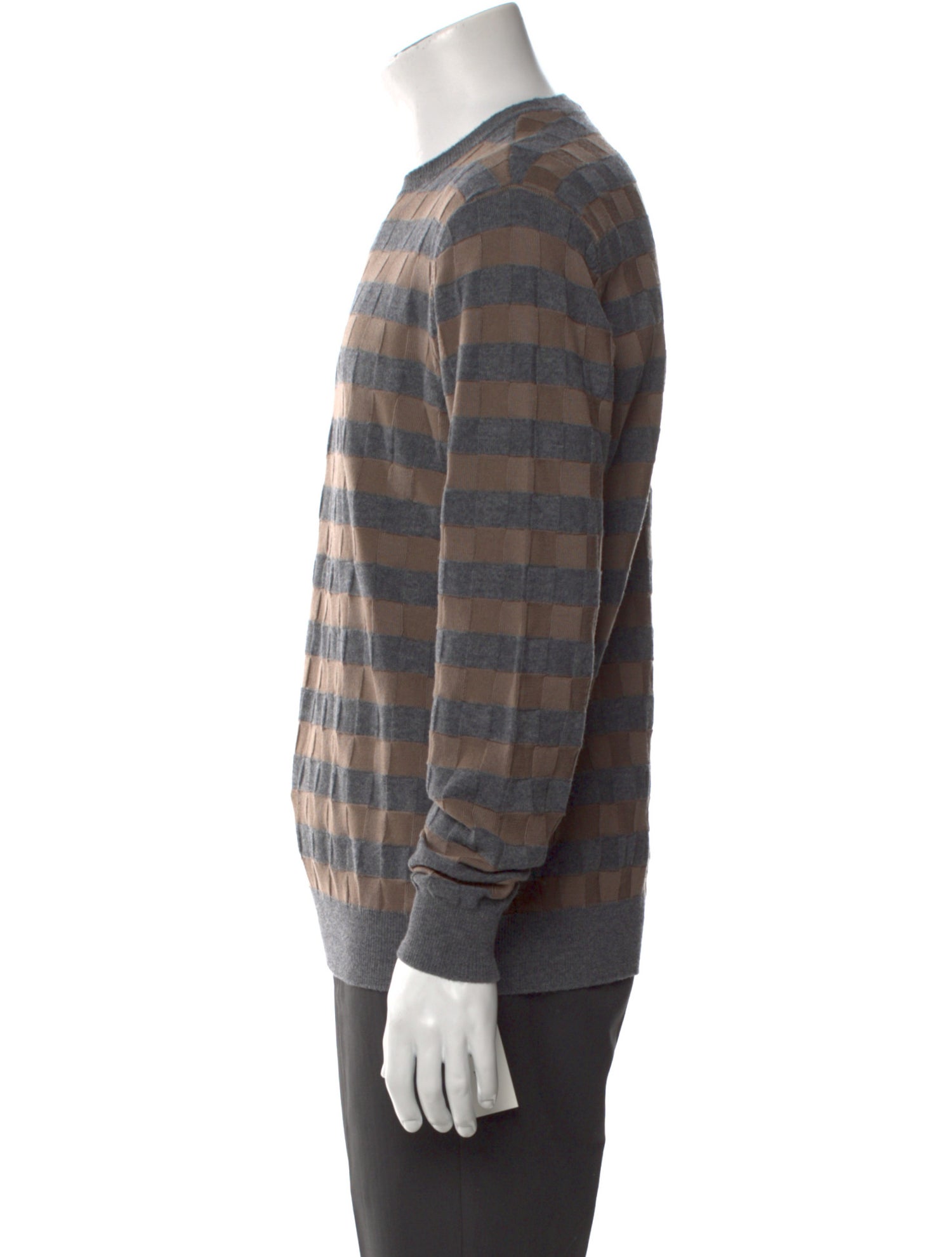 Emporio Armani Virgin Wool Striped Pullover