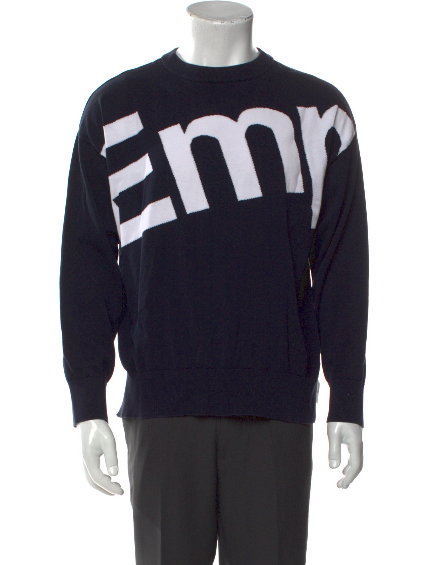 Emporio Armani Graphic Print Crew Neck Pullover