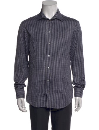 Emporio Armani Striped Long Sleeve Dress Shirt