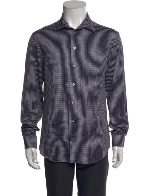 Emporio Armani Striped Long Sleeve Dress Shirt