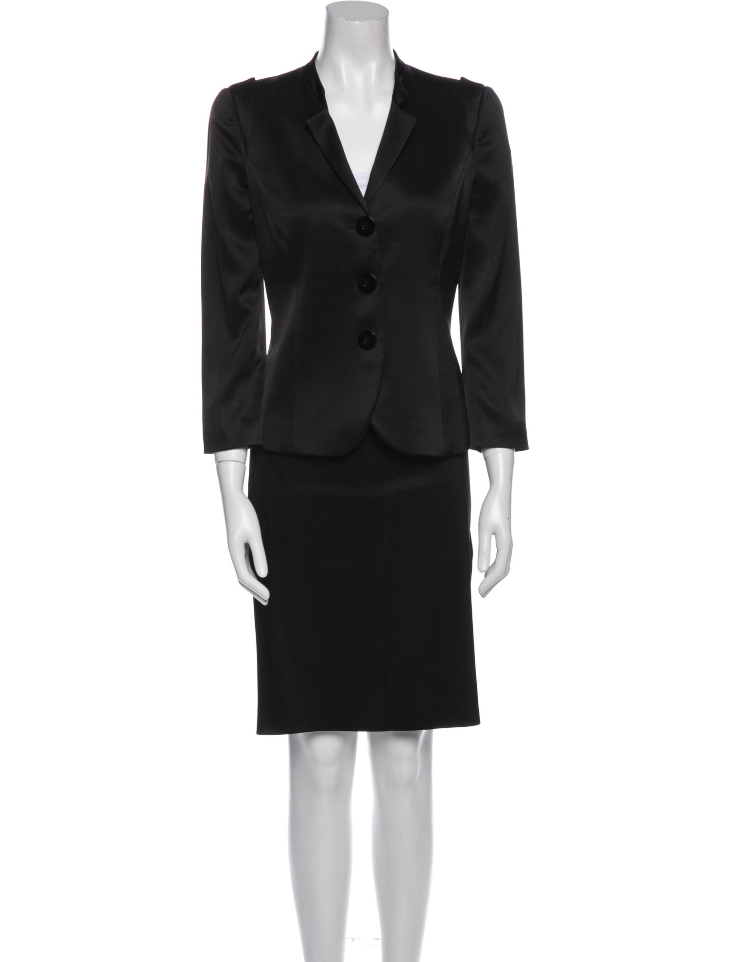 Emporio Armani Pleated Accents Skirt Suit