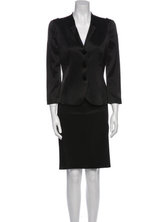 Emporio Armani Pleated Accents Skirt Suit