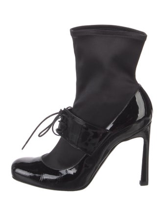 Emporio Armani Patent Leather Lace-Up Boots