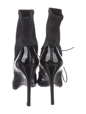 Emporio Armani Patent Leather Lace-Up Boots