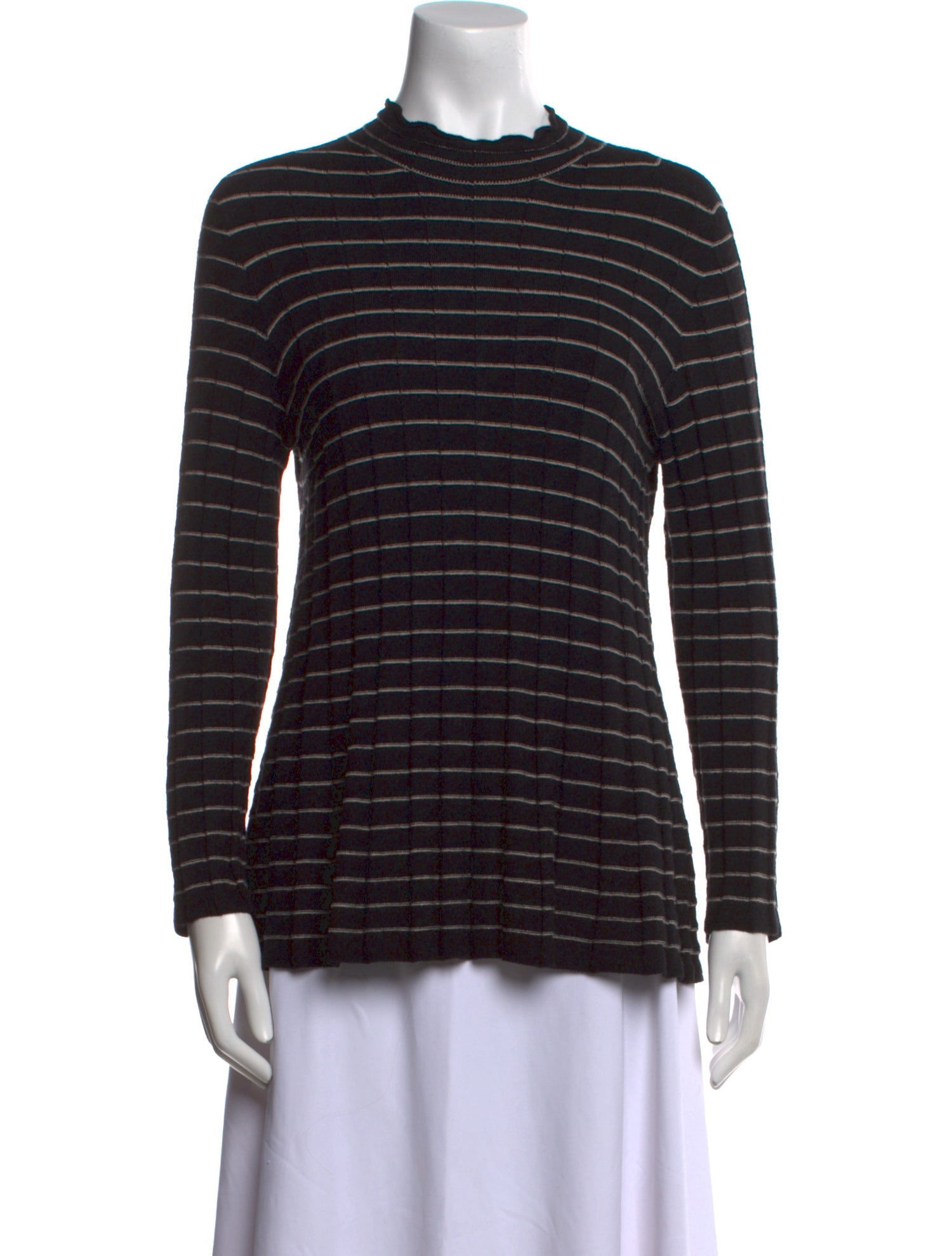 Emporio Armani Striped Mock Neck Sweater w/ Tags