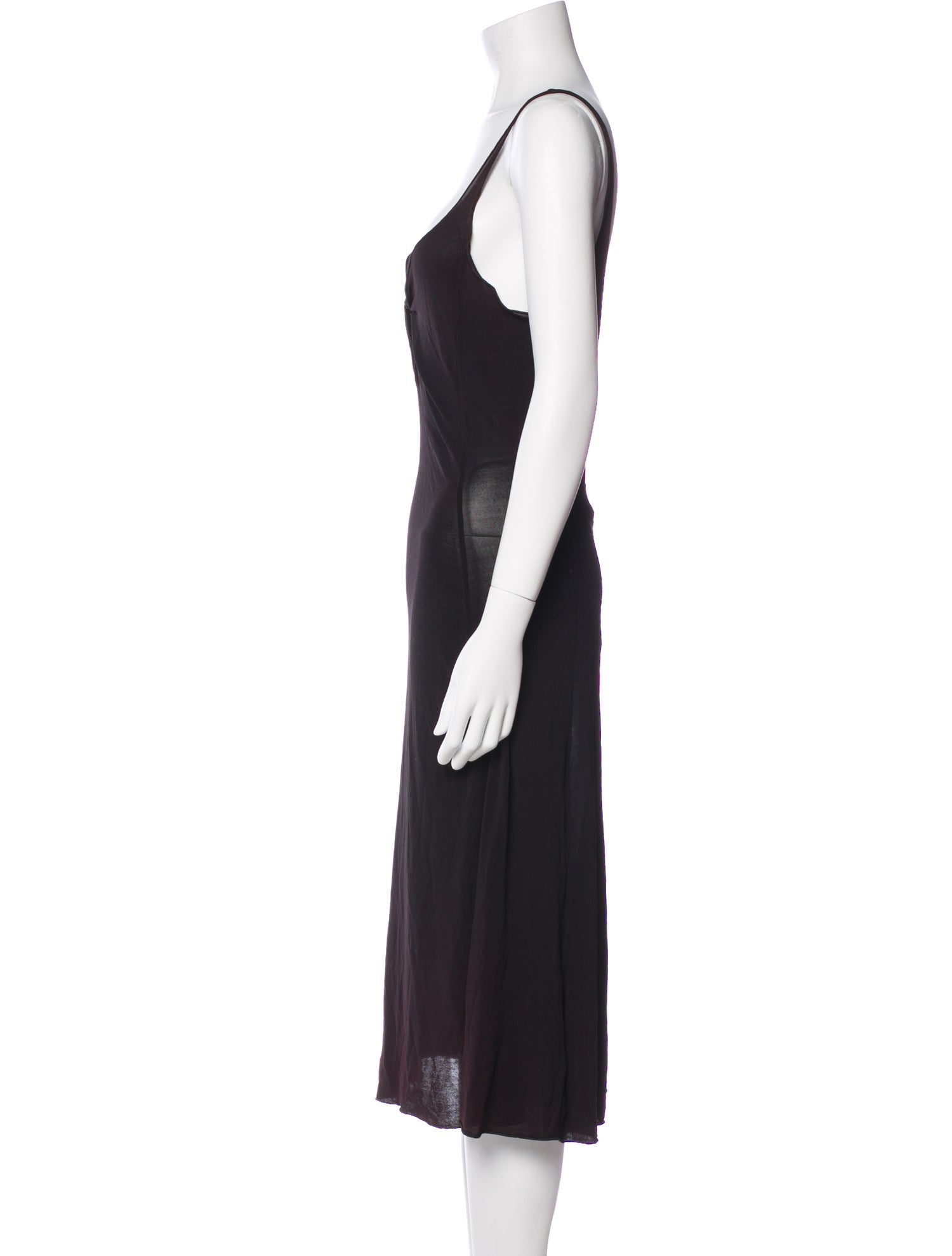 Emporio Armani V-Neck Midi Length Dress