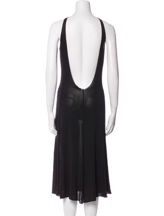 Emporio Armani V-Neck Midi Length Dress