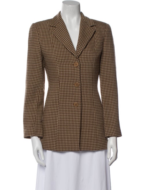 Emporio Armani Virgin Wool Plaid Print Blazer