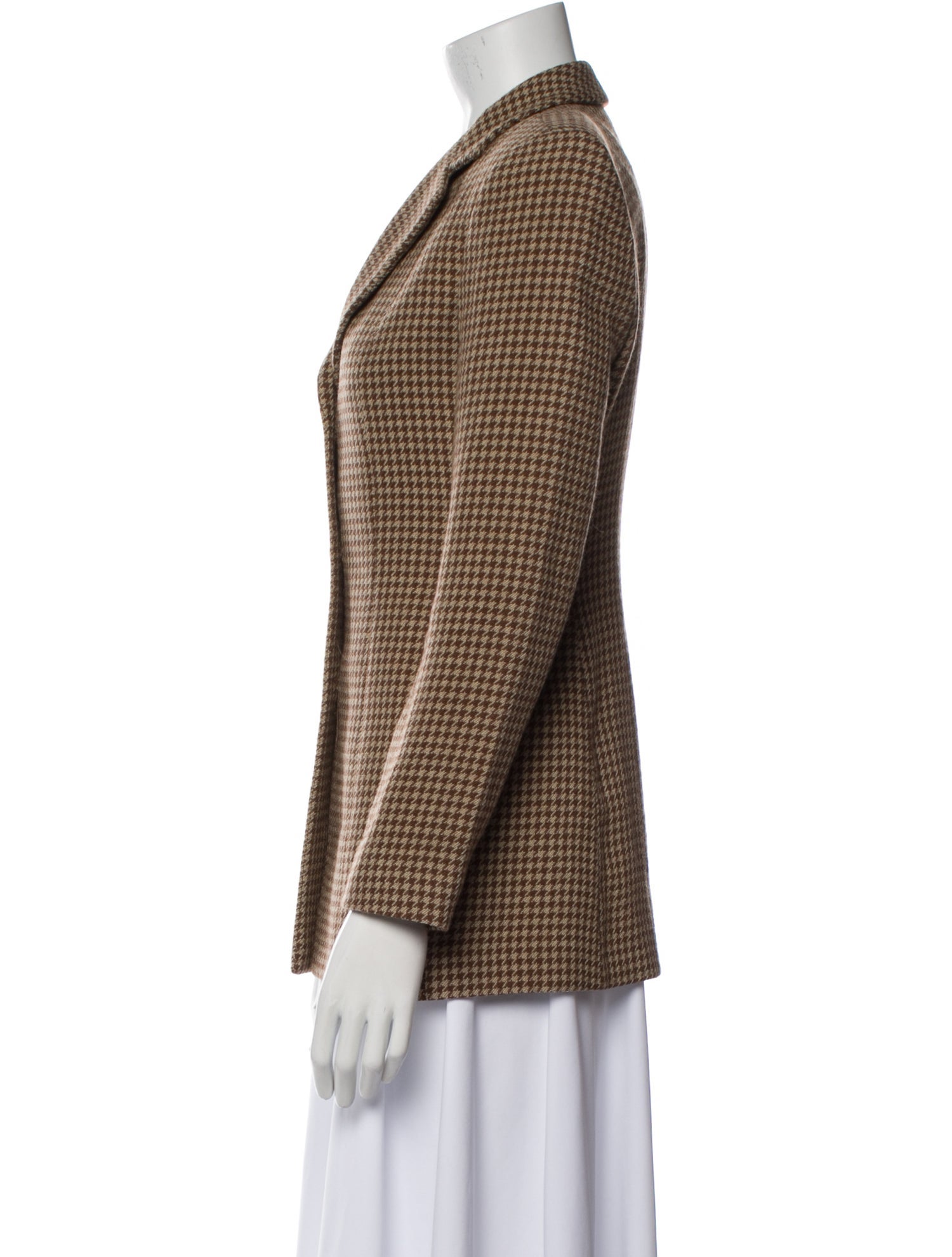 Emporio Armani Virgin Wool Plaid Print Blazer