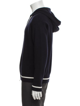 Emporio Armani Virgin Wool Striped Bomber Jacket