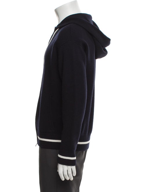 Emporio Armani Virgin Wool Striped Bomber Jacket