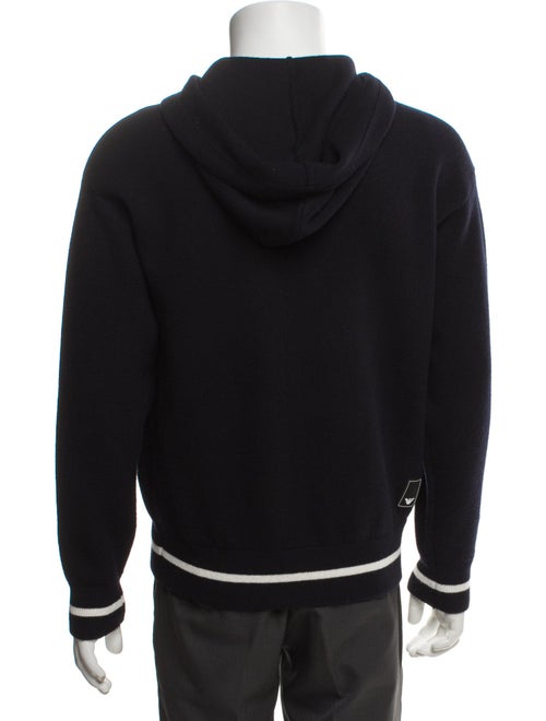 Emporio Armani Virgin Wool Striped Bomber Jacket