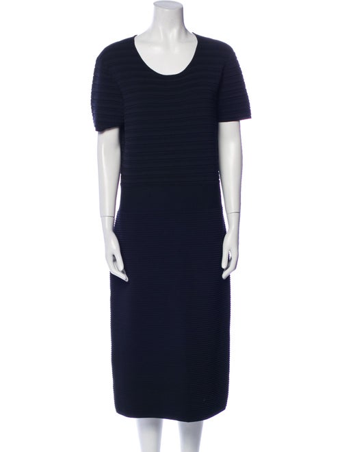 Emporio Armani Scoop Neck Midi Length Dress