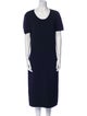 Emporio Armani Scoop Neck Midi Length Dress