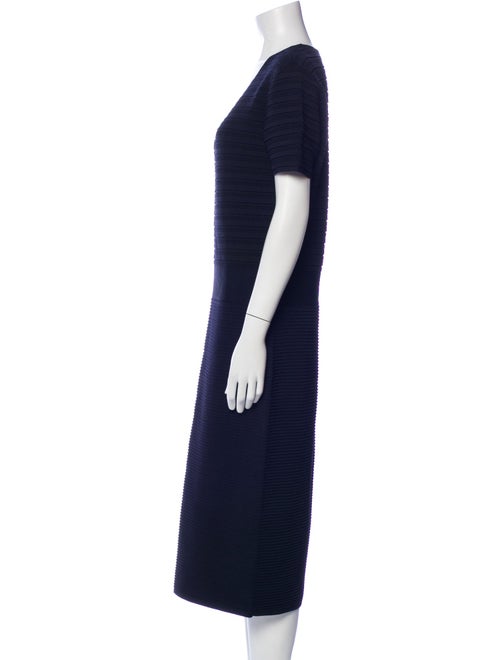 Emporio Armani Scoop Neck Midi Length Dress