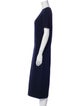 Emporio Armani Scoop Neck Midi Length Dress