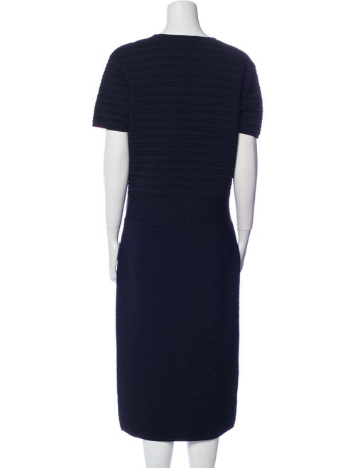 Emporio Armani Scoop Neck Midi Length Dress