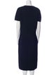 Emporio Armani Scoop Neck Midi Length Dress