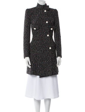 Emporio Armani Tweed Pattern Trench Coat