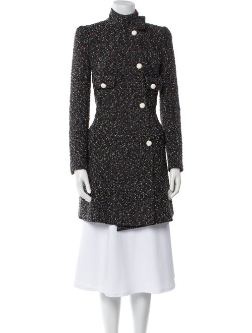 Emporio Armani Tweed Pattern Trench Coat